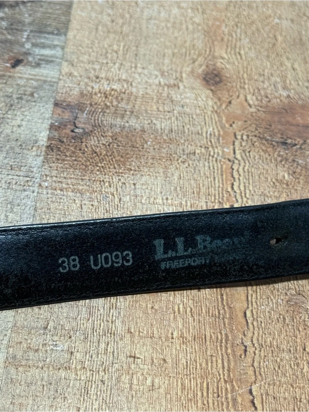 L.L. Bean Leather Travel Belt W/ Money Zip Sz 38